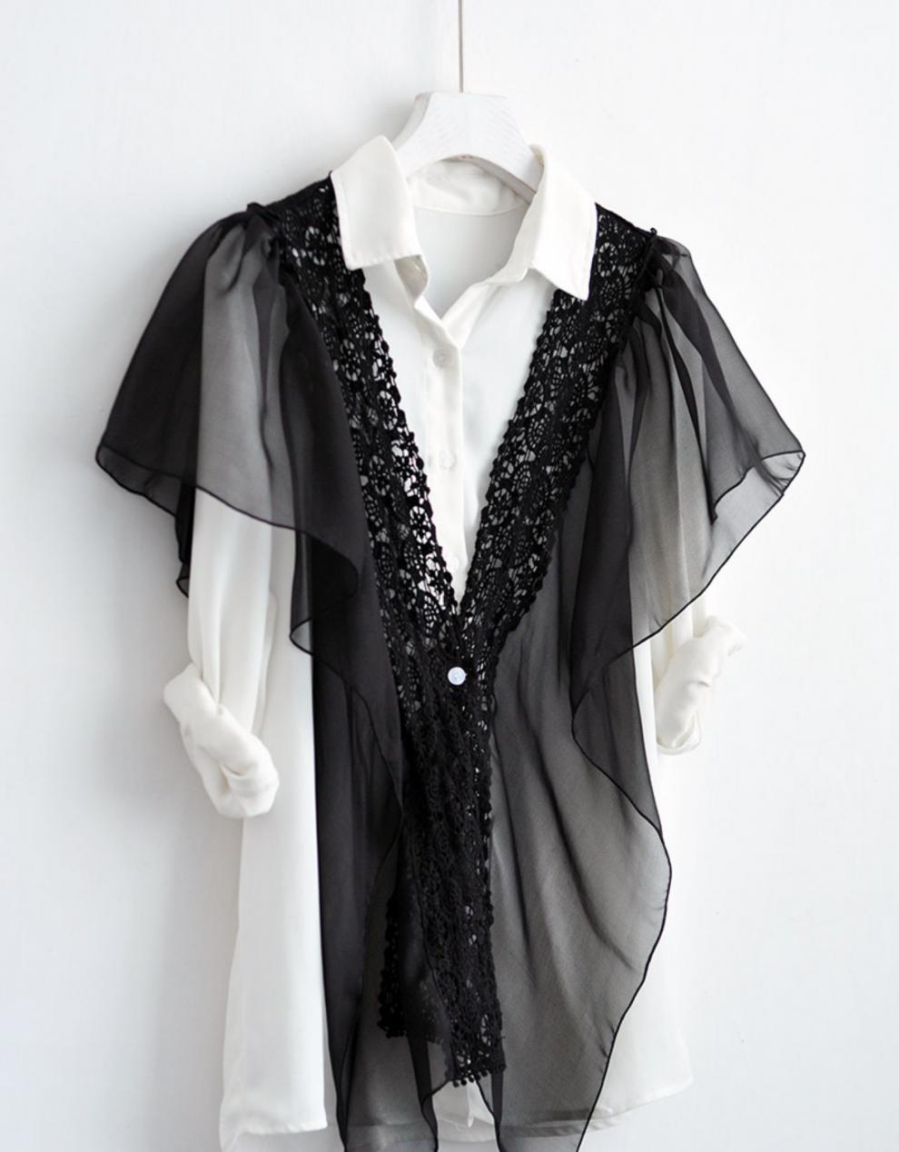 南极人蕾丝小披肩夏季配裙子空调房外搭吊带裙真丝披肩外套开衫短款