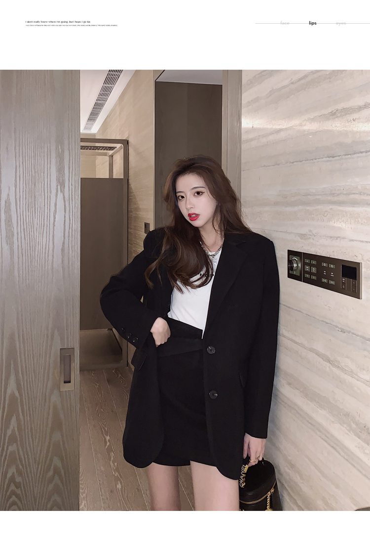 黑色西装短裙套装女韩版气质英伦风西服裙子两件套时尚休闲显瘦潮
