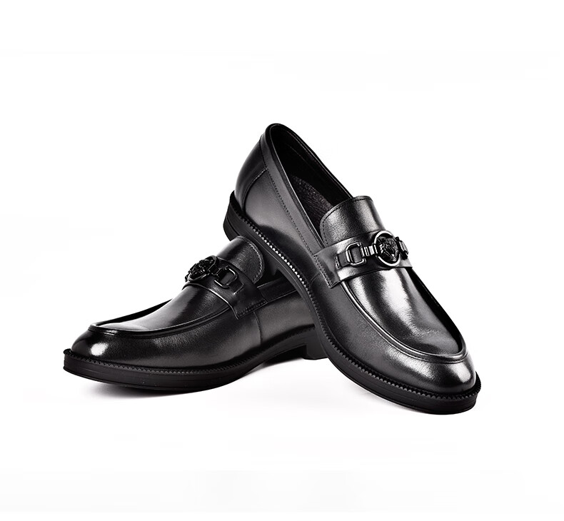 raidyboer雷迪波尔2020秋冬新品男时尚商务休闲牛皮皮鞋100470黑色41