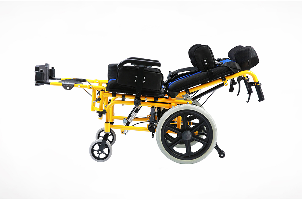 长寿泉 儿童轮椅折叠便携青少年脑瘫康复轮椅车小孩手推车 标准型(座