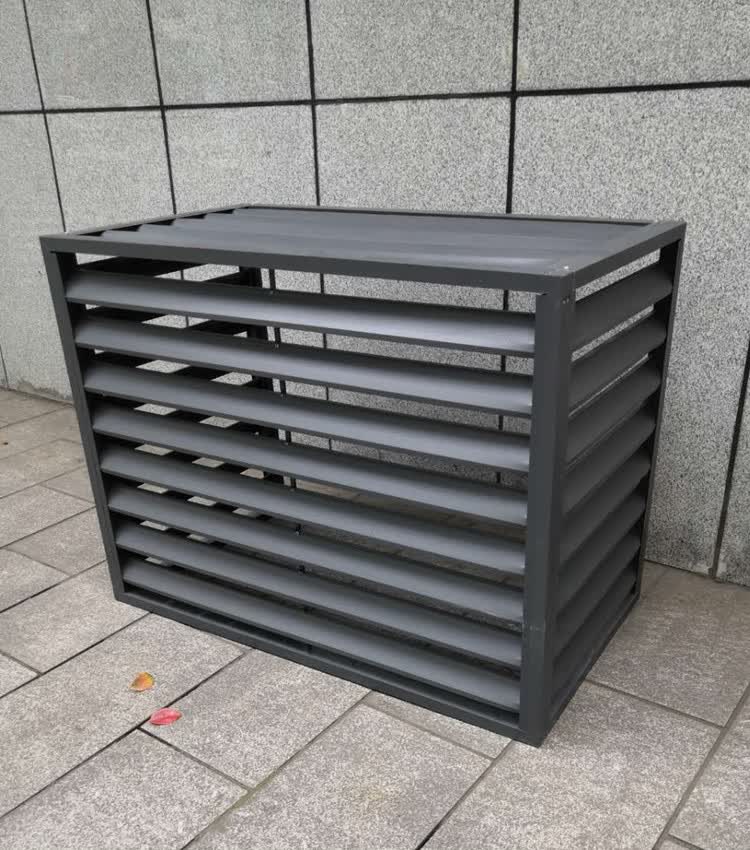 【新款推荐】定做空调罩主机保护罩防晒墙外挡雨罩铝合金空调外机罩