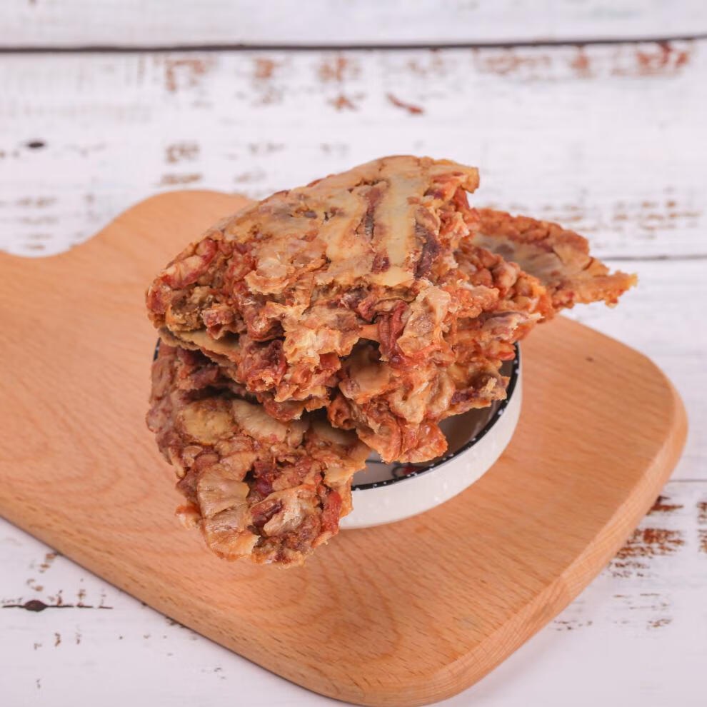 岛城鹏程脂渣青岛特产猪油粕油滋了油梭子围心肉500g真空包装即食 花