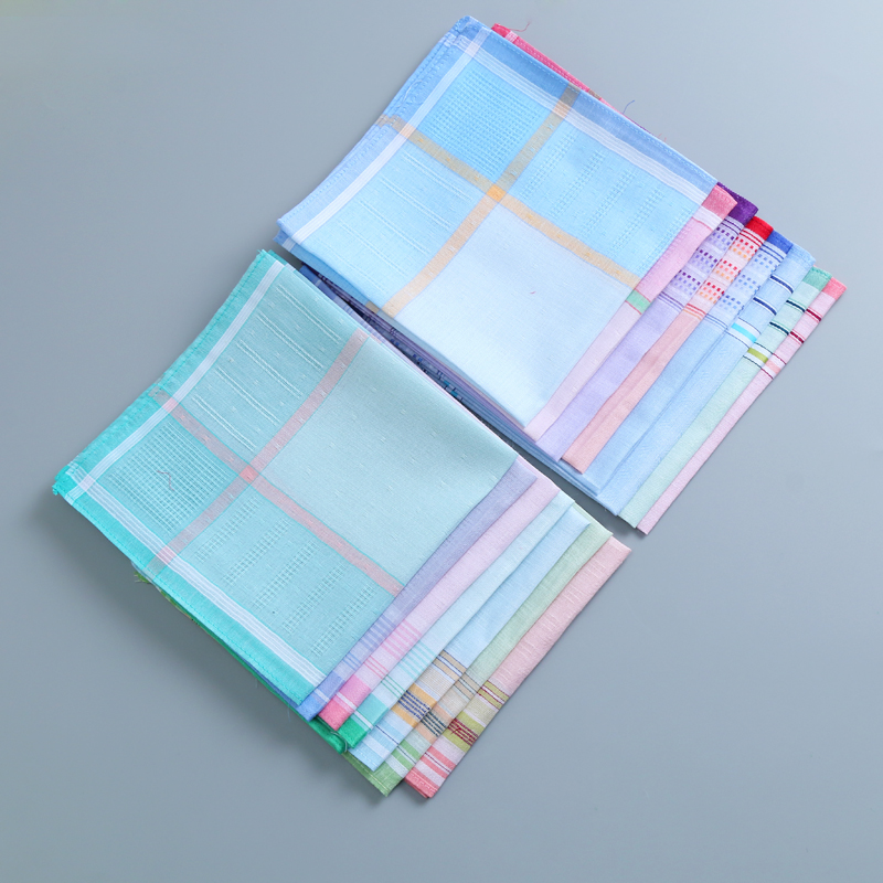 女士纯棉手帕吸汗随身儿童幼儿园老人全棉老式经典怀旧手绢p1 混款混