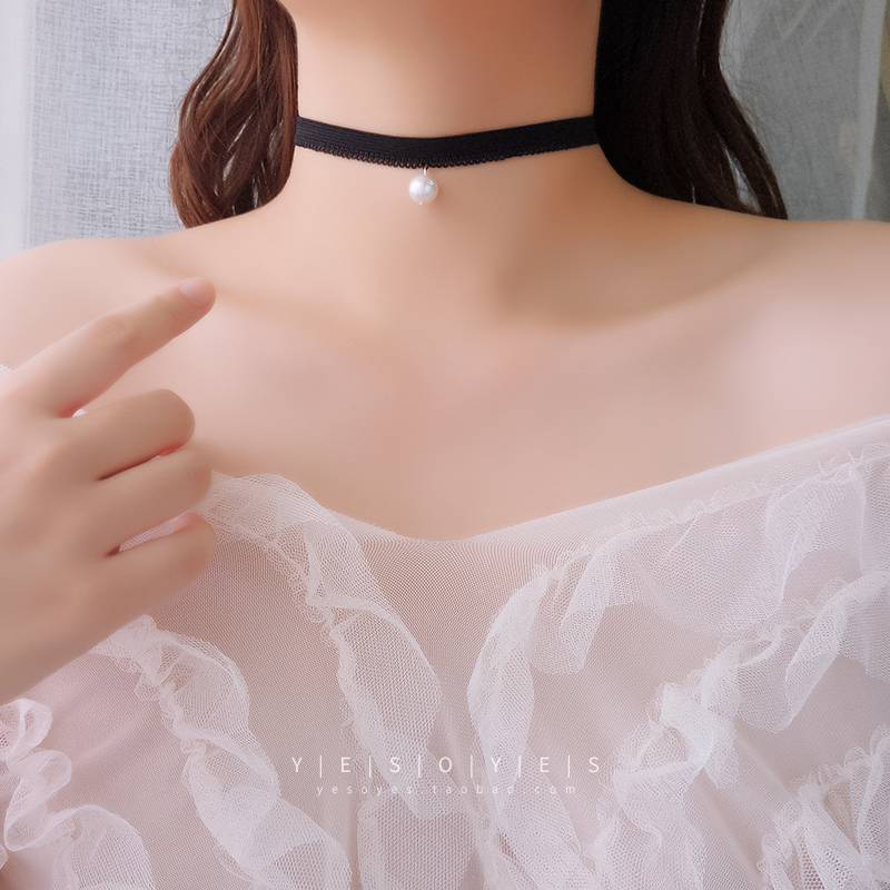 【京选品质】蕾塞颈环 黑色脖子饰品日韩国简约choker项圈项链女锁骨
