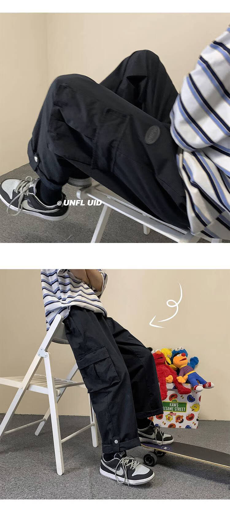 尊尚鸟ins潮牌男春韩版潮流百搭休闲裤子港风街头嘻哈滑板运动男生