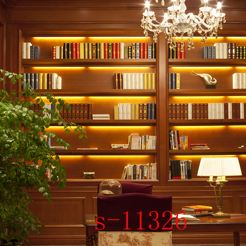 直播背景布3d立体书架书柜背景墙讲师主播录视频背景布书架书房拍摄