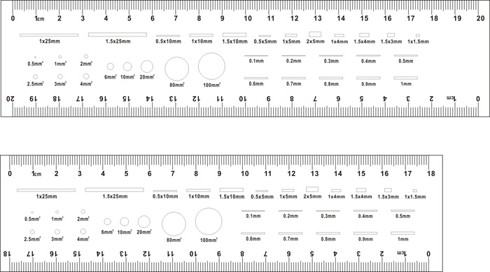 菲林尺软尺透明尺此图款30cm两边刻度刻度为01mm定制15cm01mm
