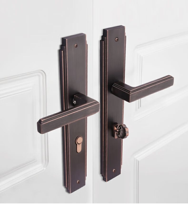 华迪诺酷隆双开门锁木门锁对开子母房门锁具家用现代室内卧室门锁三