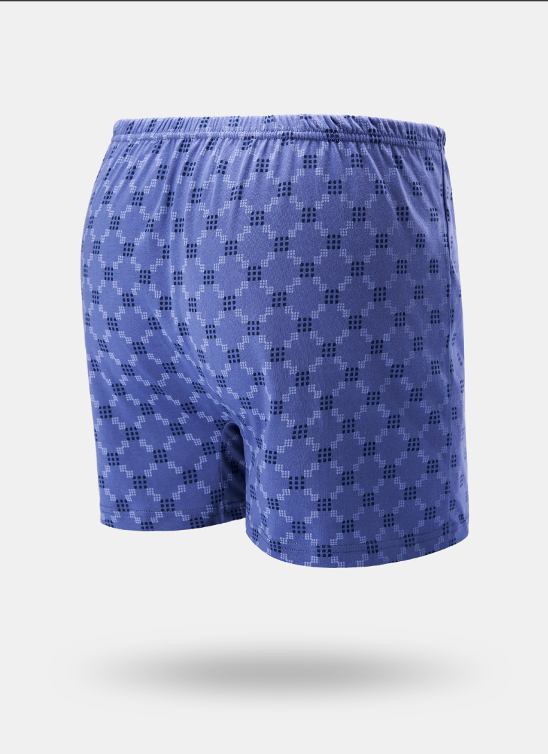 支持国货现货老人内裤男士纯色棉大码平角裤中老年内裤宽松四角老头