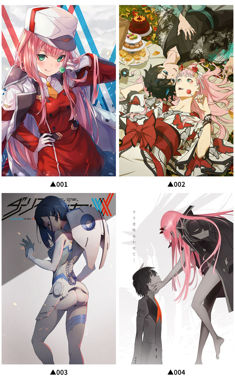 国家队02动漫挂画定制darlinginthefranxx莓卧室海报定制画16090丝绢