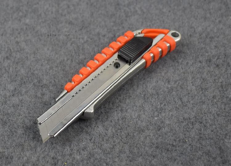 美工刀 大号裁纸刀 美工刀架铝合金刀壳 作业刀 墙纸刀壁纸刀 包胶型