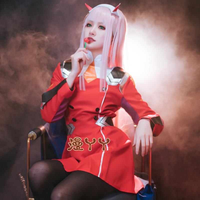 现货darling02国家队cosplay女主02战斗服动漫cos服假发鞋服装配头箍