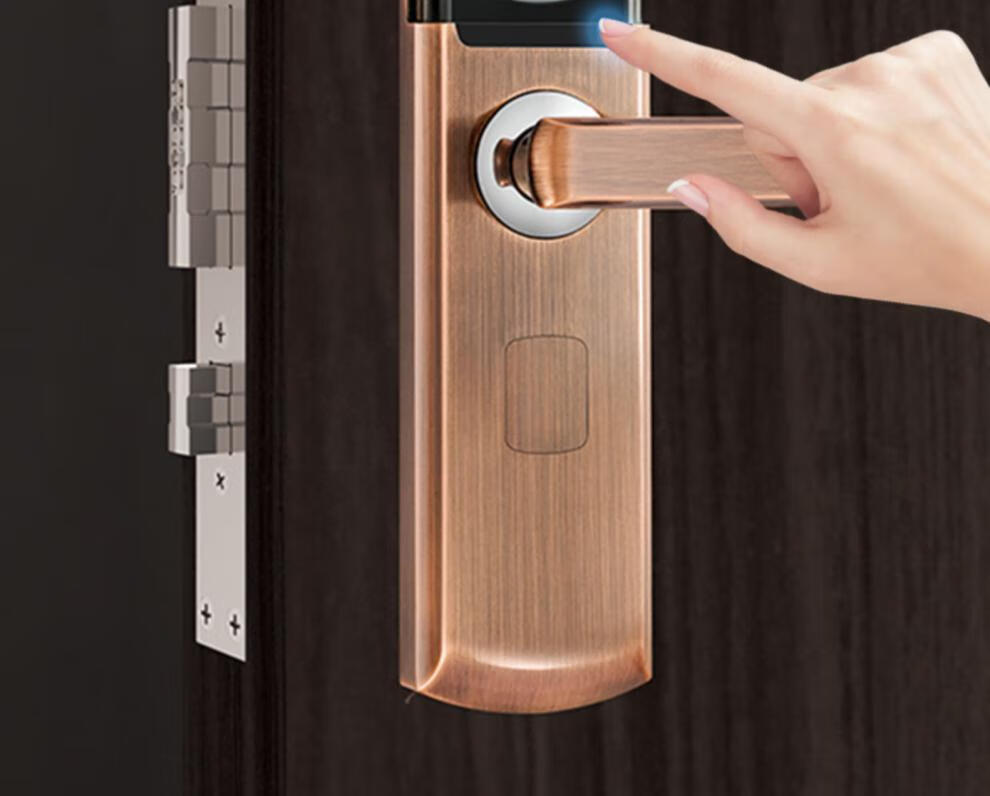 亚太天能tenon智能锁指纹锁家用防盗门电子密码锁智能门锁t109 枪金黑