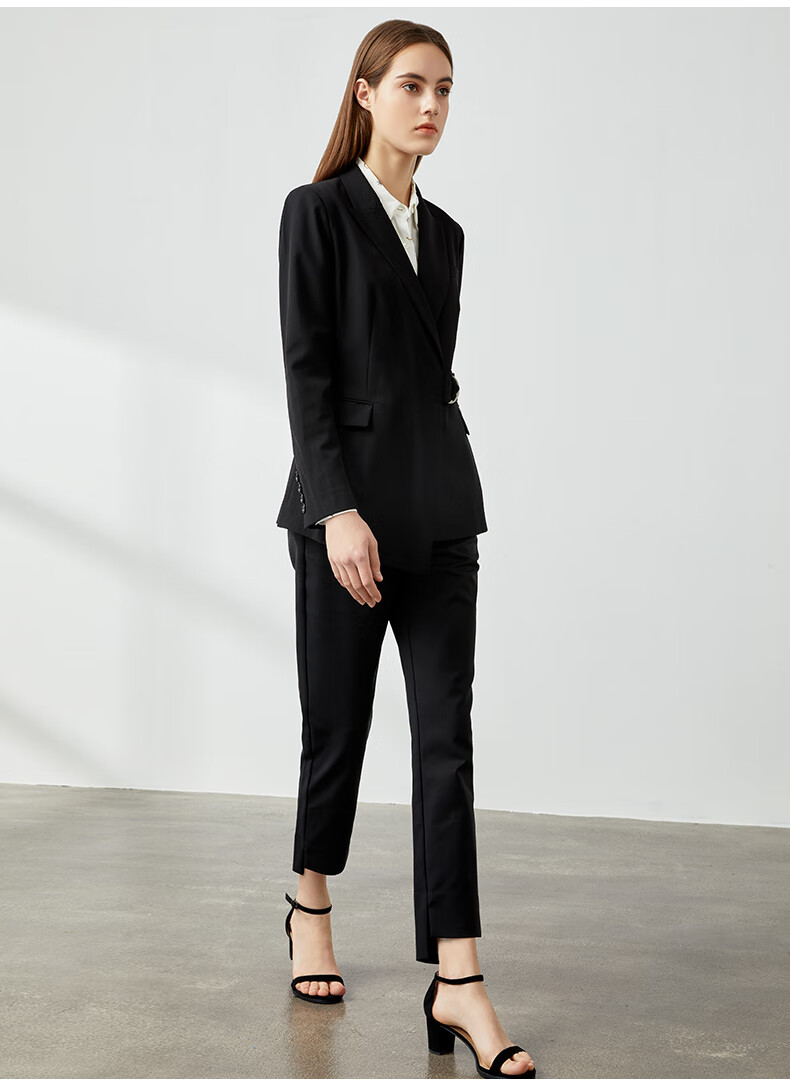 商场同款艾诺丝雅诗春秋新款系带收腰小西装女士外套时尚ol风职业西服