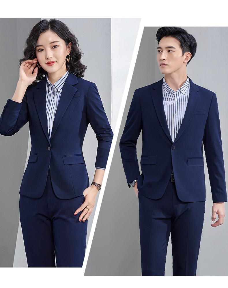 定做职业装西服套装三件套修身大学生面试正装高端藏青西装公司销售工