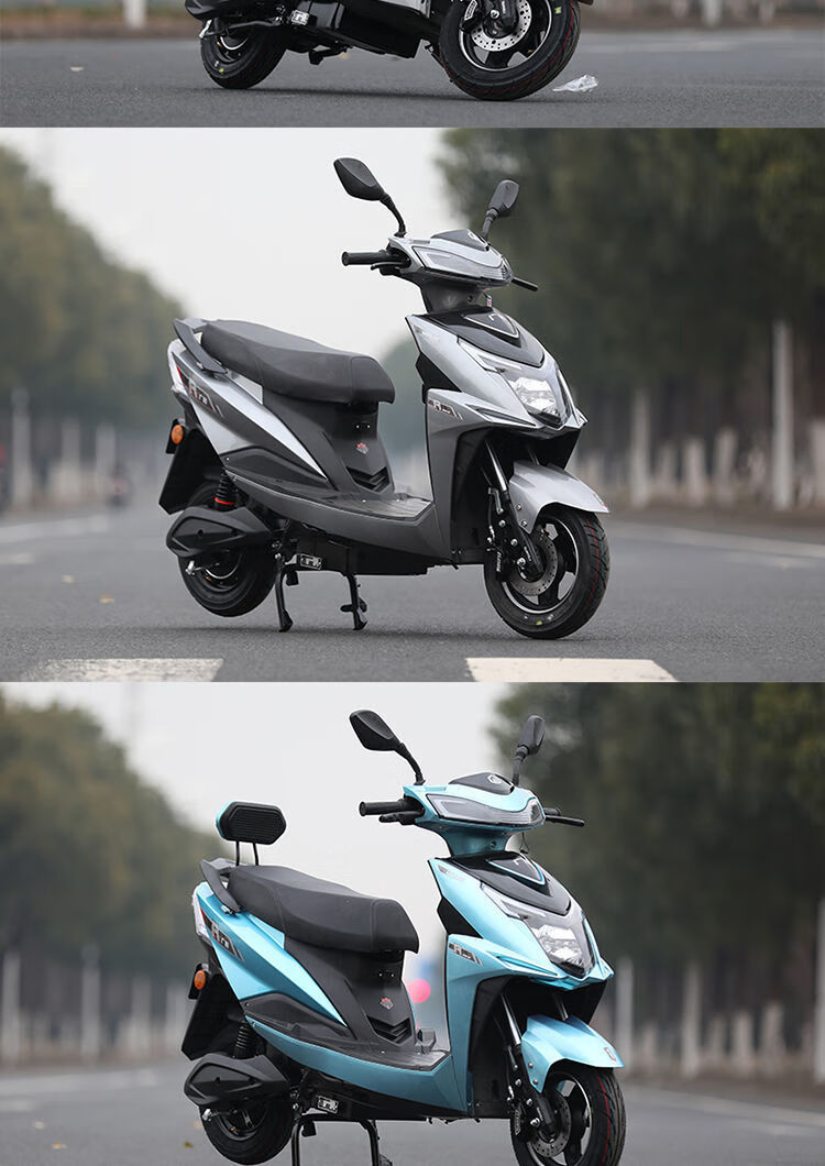 新款电动车战神电瓶车72v成人电动摩托车长跑王外卖爬坡 红色 裸车不