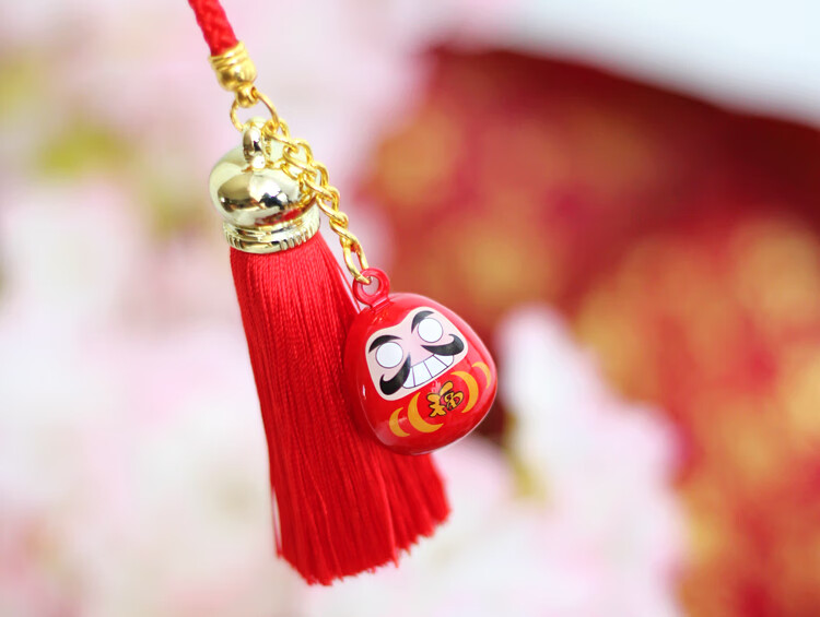 阴阳师达摩挂件日式水音铃学生御守水琴铃日本铃铛包包手机链黑色达摩