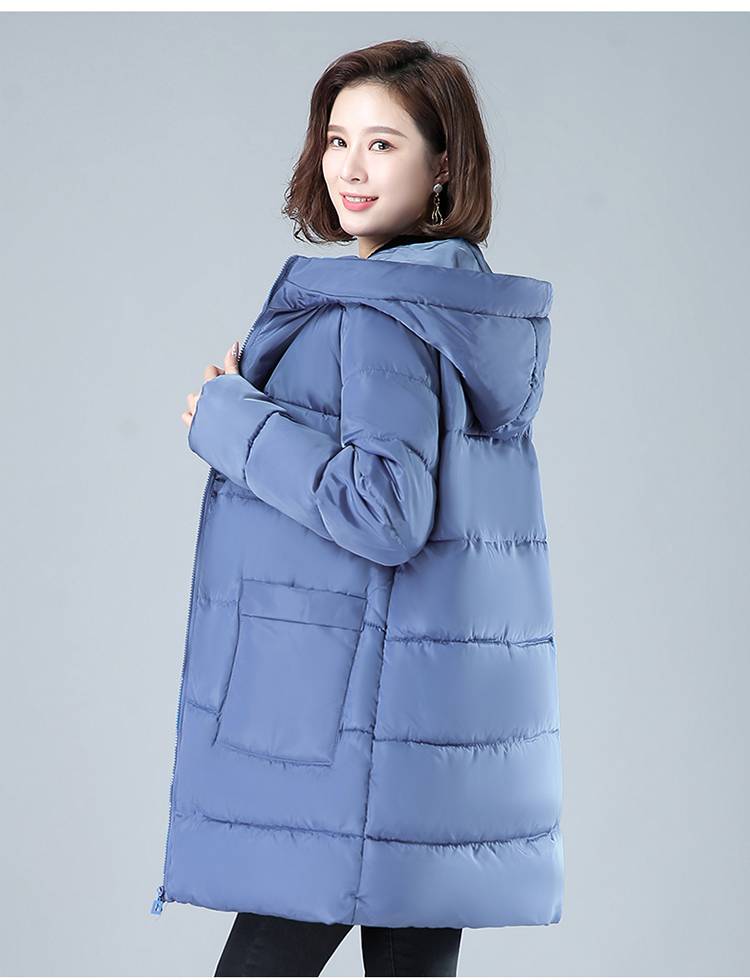 棉服女中长款胖妞女新款加厚200斤加肥加大号秋冬季厚外套棉衣棉袄子