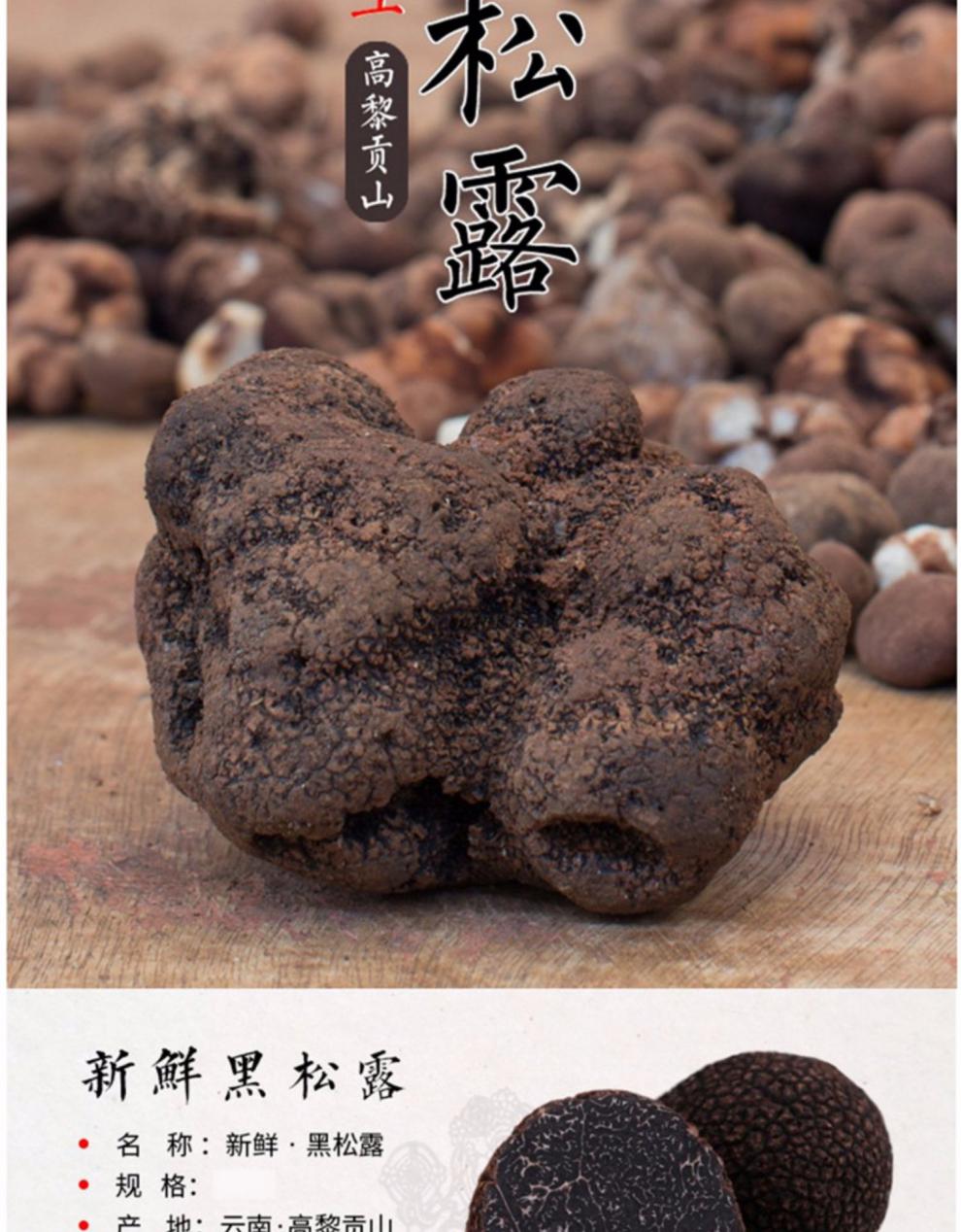 5折顺丰空运新鲜黑松露松茸菌500g云南野生松露干货鲜食用菌23cm9成熟