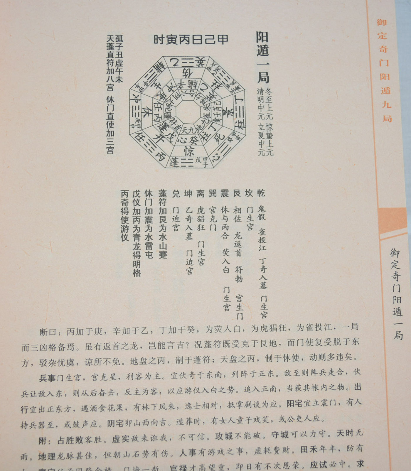 御定奇门阳遁九局:奇门遁甲阳遁五百四十全局 郑同 点校 华龄出版社