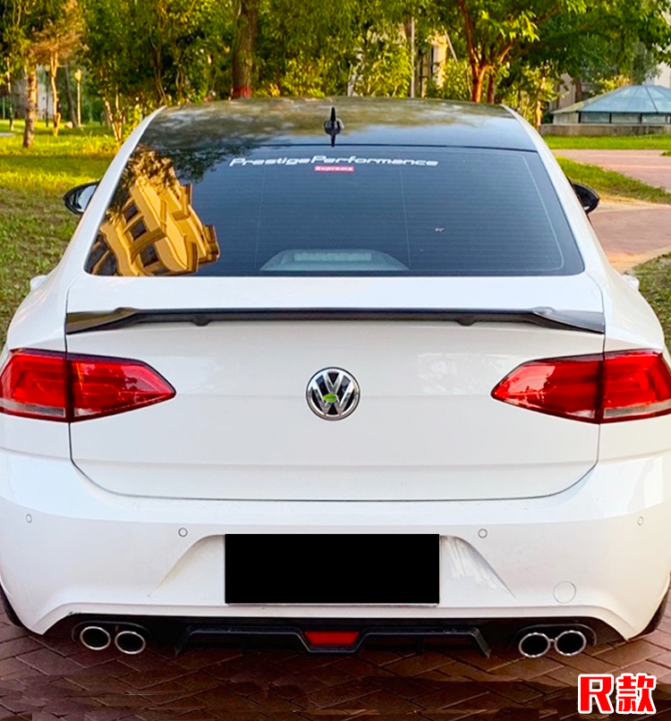 定制适用凌渡尾翼1521款大众凌度gts改装运动款炭纤维免打孔专用尾翼