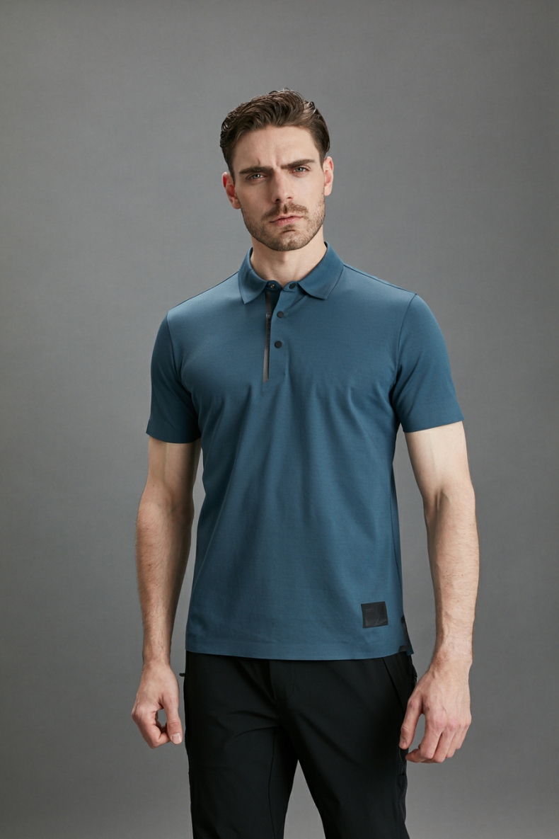 【黑帆系列】nautica/诺帝卡男装春夏新品黑帆限量翻领短袖凉感t恤男