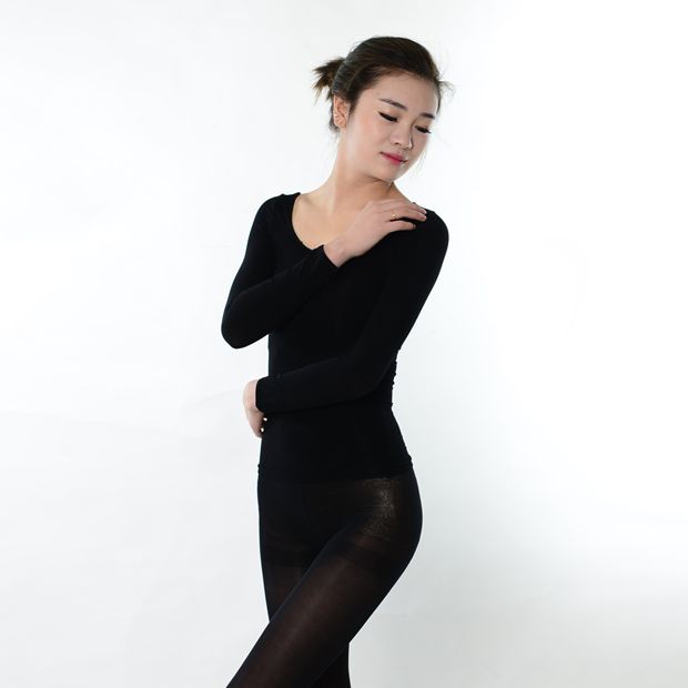 (春季新款)肤色舞蹈打底衫肉色紧身衣长袖女薄隐形衣打衣舞蹈衣大码