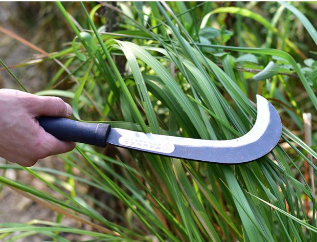 农用多功能除草工具镰刀割草刀户外锰钢收割弯刀草刀割树枝勾刀317