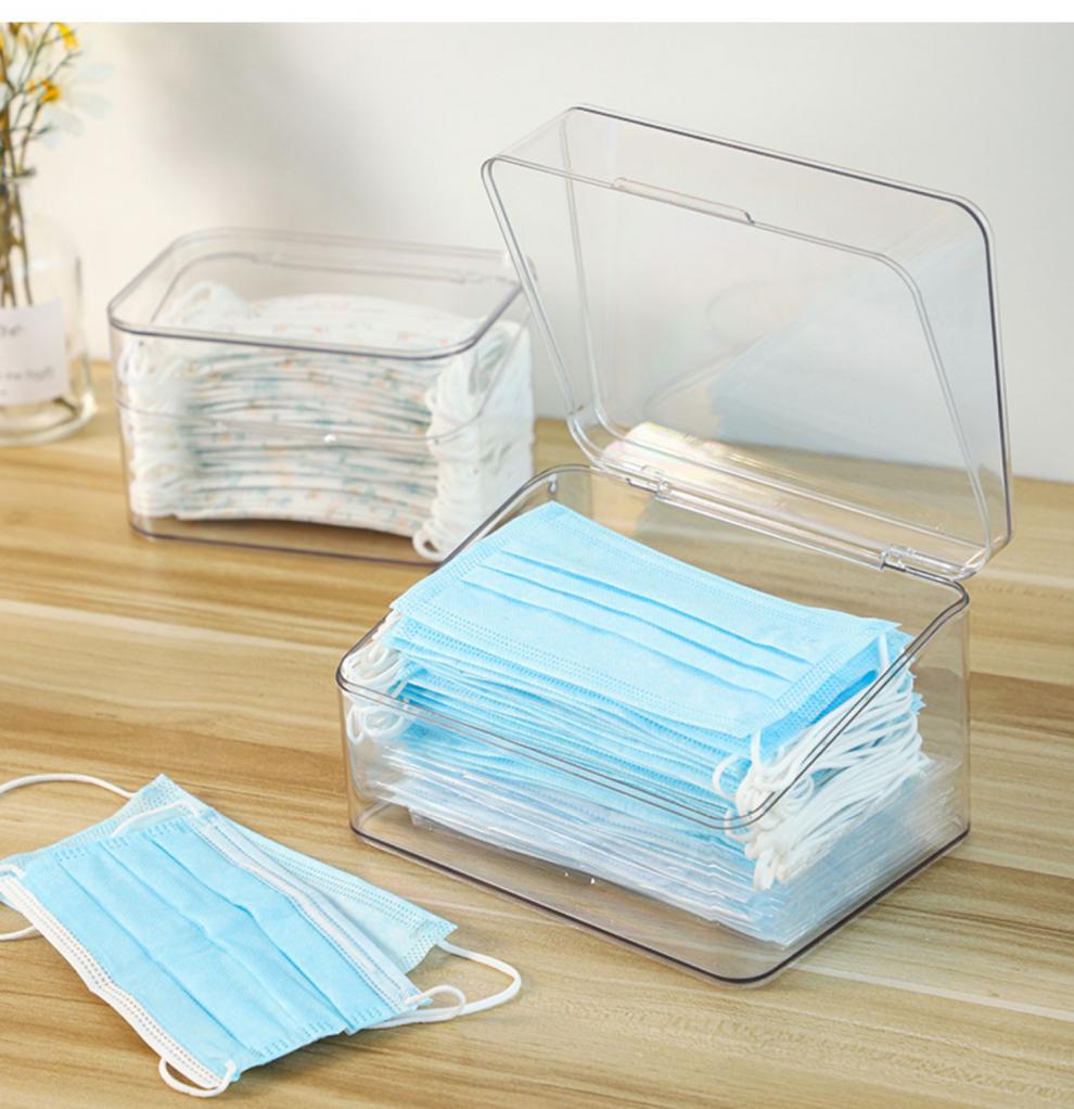 口罩收纳盒家用装口罩收纳盒儿童学生便携存放玄关口鼻罩盒子亚克力