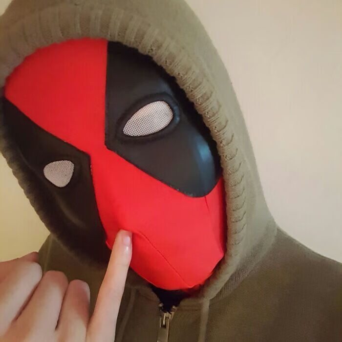 死侍头套 头罩紧身衣配件新万圣节死侍紧身衣cosplay 红色【图片 价格