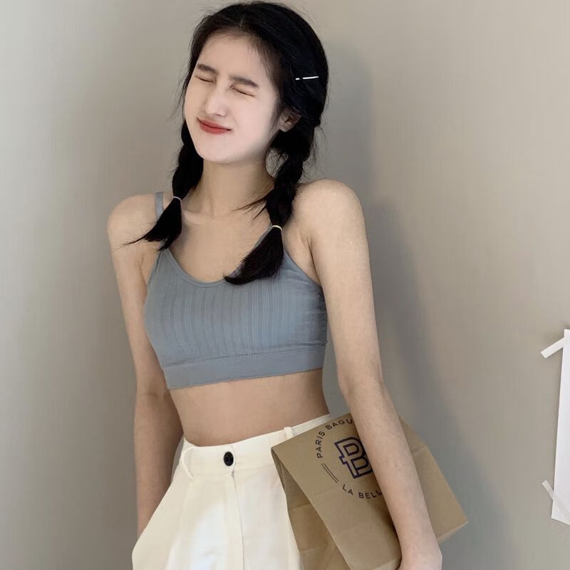 学生内衣高中学生内衣女无钢圈美背文胸小胸聚拢运动背心胸罩少女学生