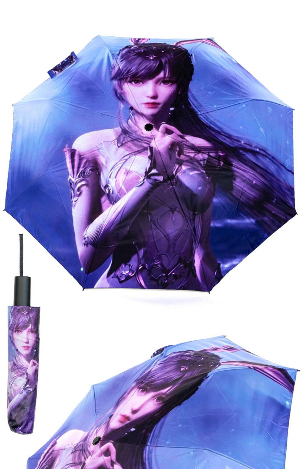 儿童雨伞女孩子男小学生折叠轻便小防晒三折动漫斗罗大陆小舞唐三