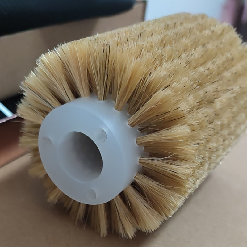 定制适用工业级尼龙丝毛刷轮软硬圆柱形包装机械小型空心滚筒辊刷厂家