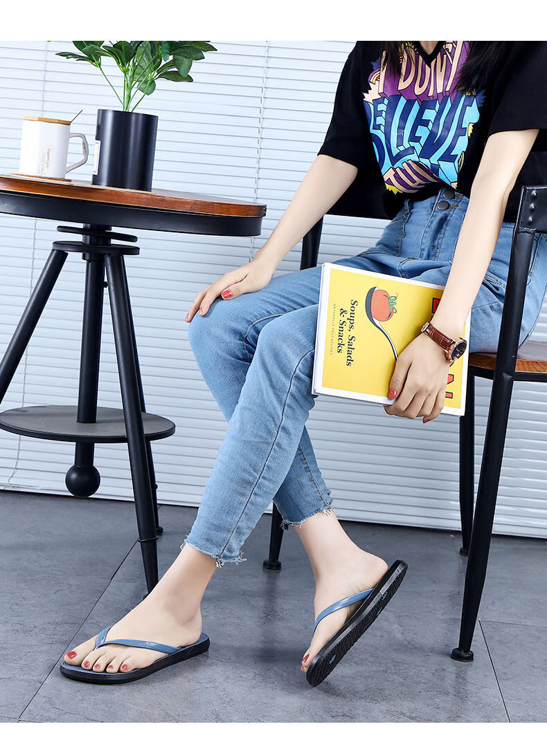 人字拖女夏时尚学生拖鞋外穿防滑夹拖浴室夹脚沙滩情侣海边凉拖鞋2169