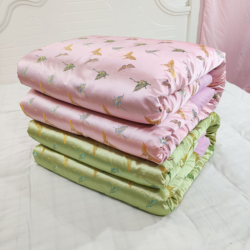 古代被子 老式丝绸绸缎棉被包边锦缎被子结婚被套传统婚庆陪嫁古代