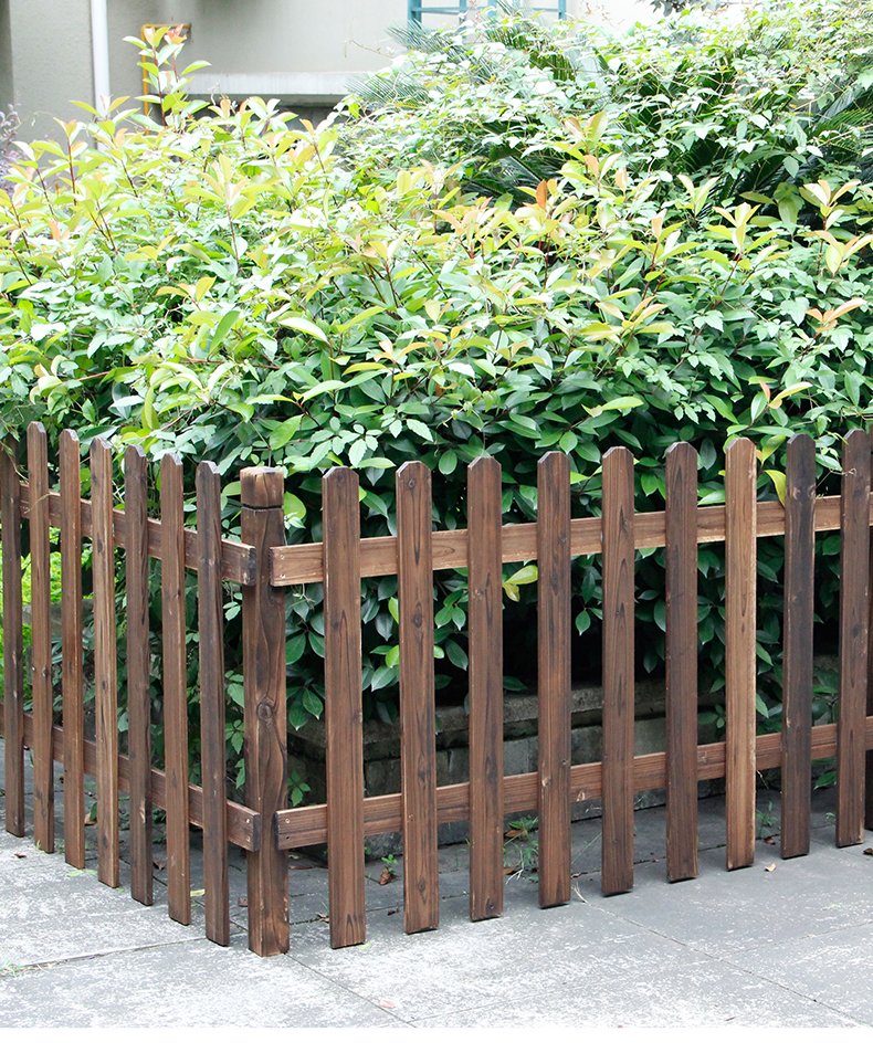 木栅栏木围栏户外园艺花园木栅栏插地围栏木制菜园篱笆虎雀 栅栏150*