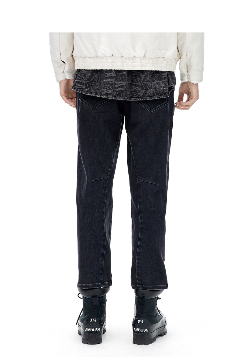 able jeans2021冬季新款男士黑宽松香蕉裤牛仔裤男潮流秋季701120