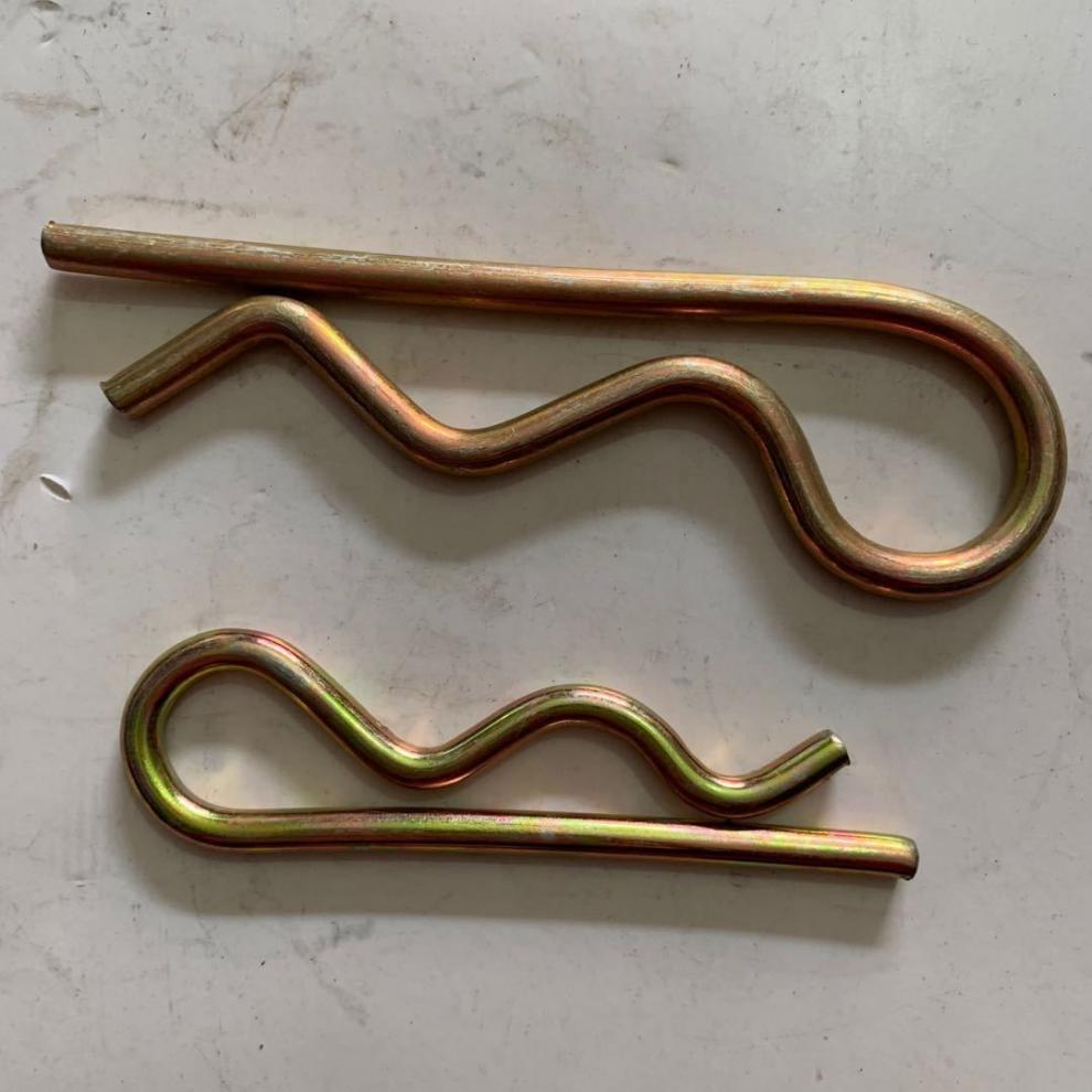 弹簧钢b型弹性开口销波浪销r形销子卡销发夹锁销插销混装10个五种各2