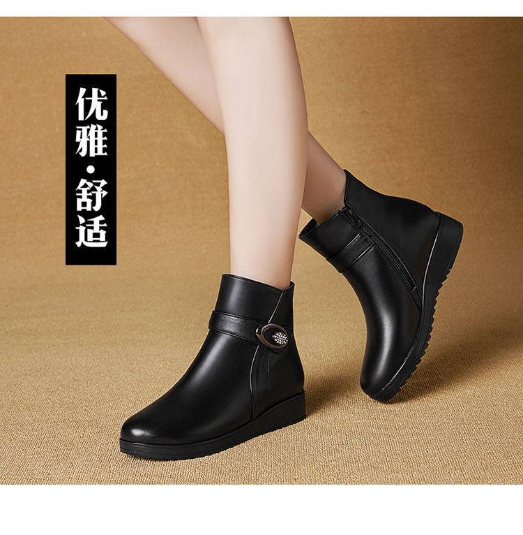 京东商城女士棉皮鞋图片