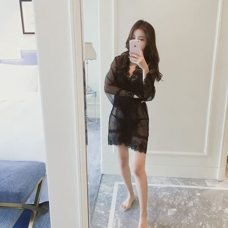 情趣内衣睡衣裙性感免脱开档激情内衣套装透明情趣超诱惑挑逗床上美女