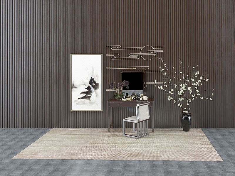 新款3d古风拍照背景布 20网红直播背景墙中式古风养生直播间背景布3d