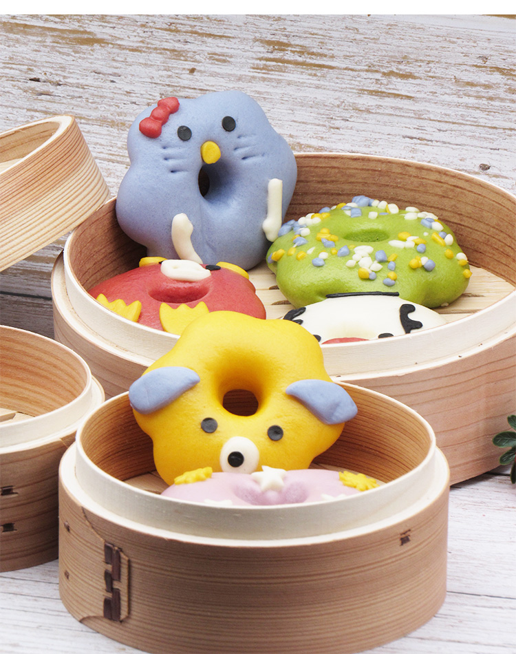 果蔬甜甜圈卡通馒头手工蔬菜儿童营养早餐创意面点一份12个装