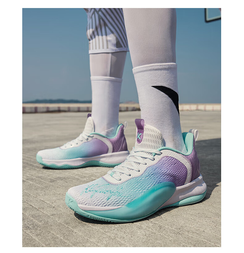 【轻骑兵6代】安踏篮球鞋男鞋秋季飞织网面透气低帮防滑缓震男子运动