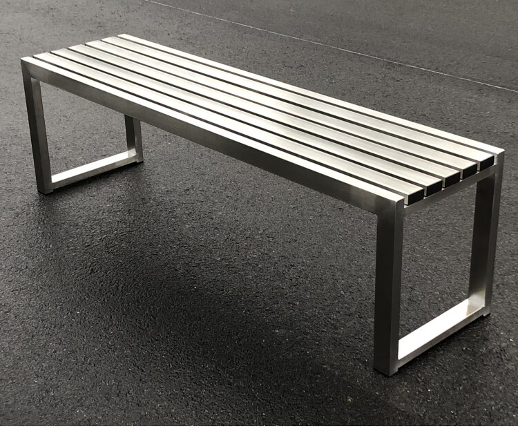 君德静好不锈钢长凳子公园休息户外长条凳室内外休闲长排凳子304