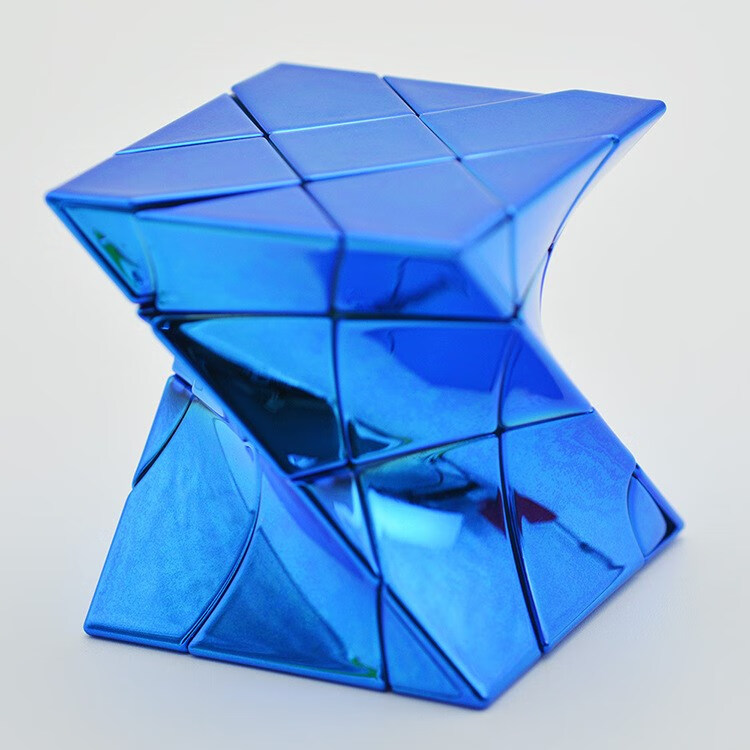 新款镀金扭曲魔方 速方魔方j魔方顺三阶渐变镀金扭曲dna滑三阶色魔