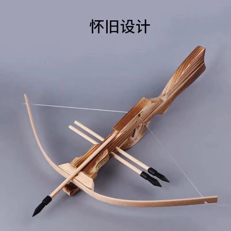 诸葛连驽 迷你实木弩男孩户外儿童玩具亲子射击运动竞技树脂软胶竹木