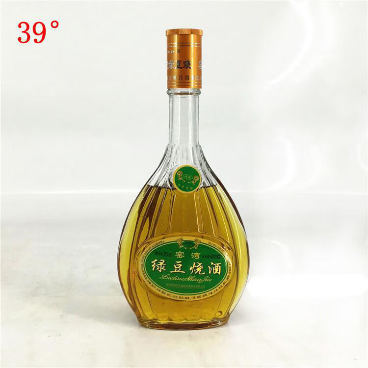 窑湾绿豆烧江苏新沂绿豆烧酒 39度扁瓶龙窑牌 480ml*6瓶【图片 价格