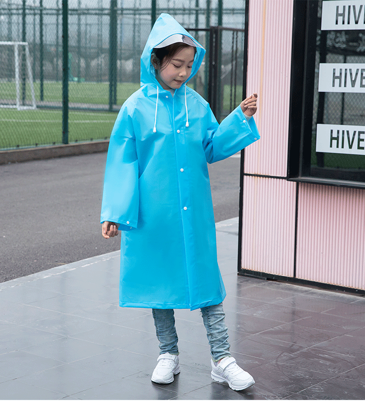 小学生雨衣轻薄儿童雨衣小学生男女小孩幼儿园可背书包加厚防护防水