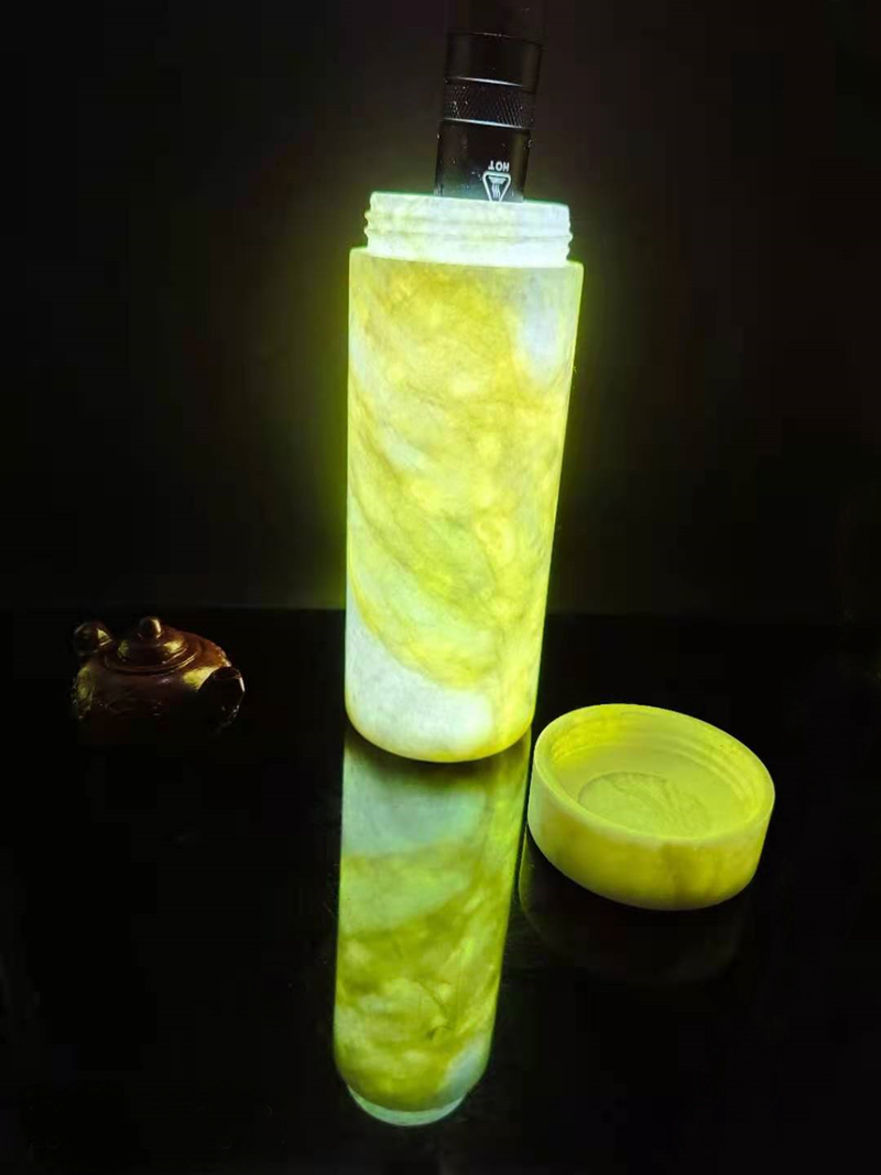 60天然玉石茶杯 蓝田玉手杯水杯 翡翠玉杯 用商务