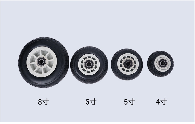 脚轮3寸小推车手拉车轮耐磨拖车万向轮轮子 普通橡胶 4寸【图片 价格